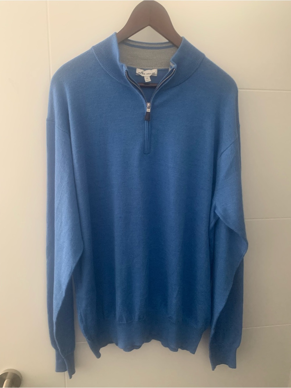Peter Millar Men's Blue Quarter-Zip Sweater A17